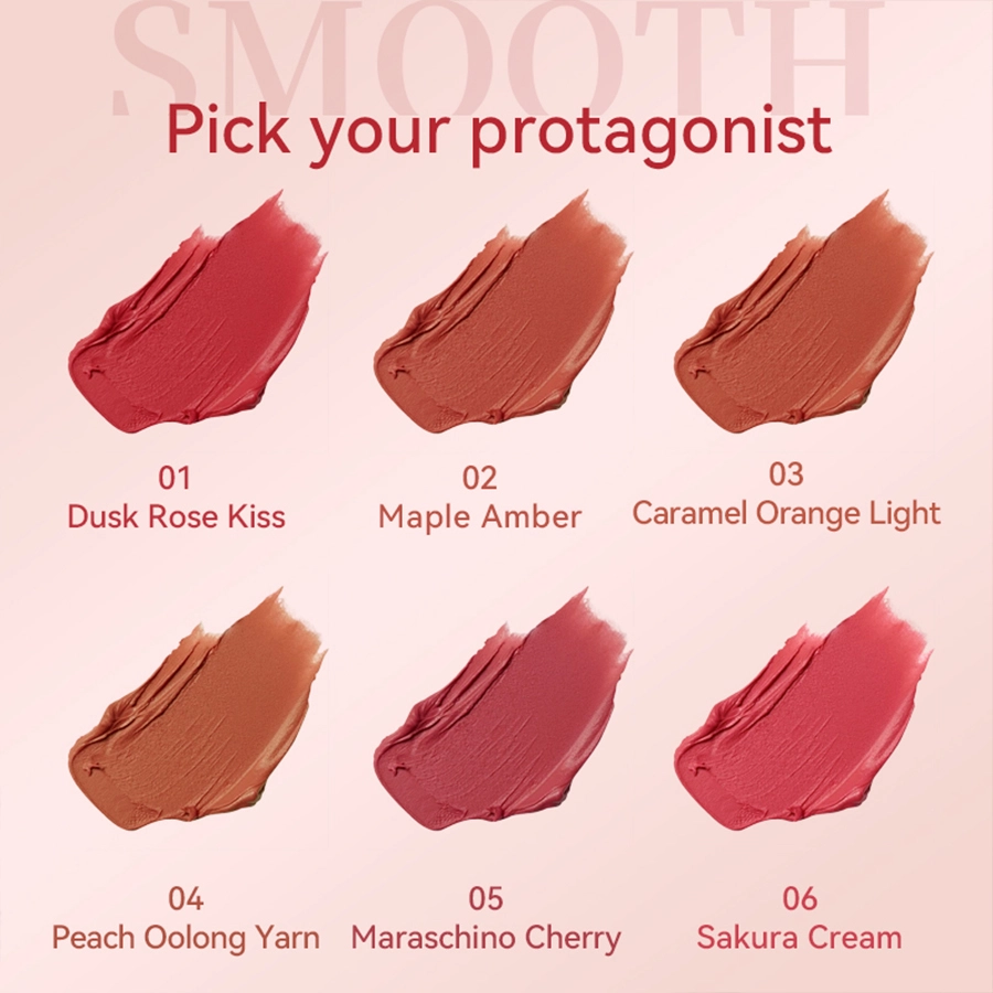 different colors of the lipsticks